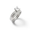 Princess-Cut Cubic Zirconia Bridal Set in Sterling Silver - Size 6