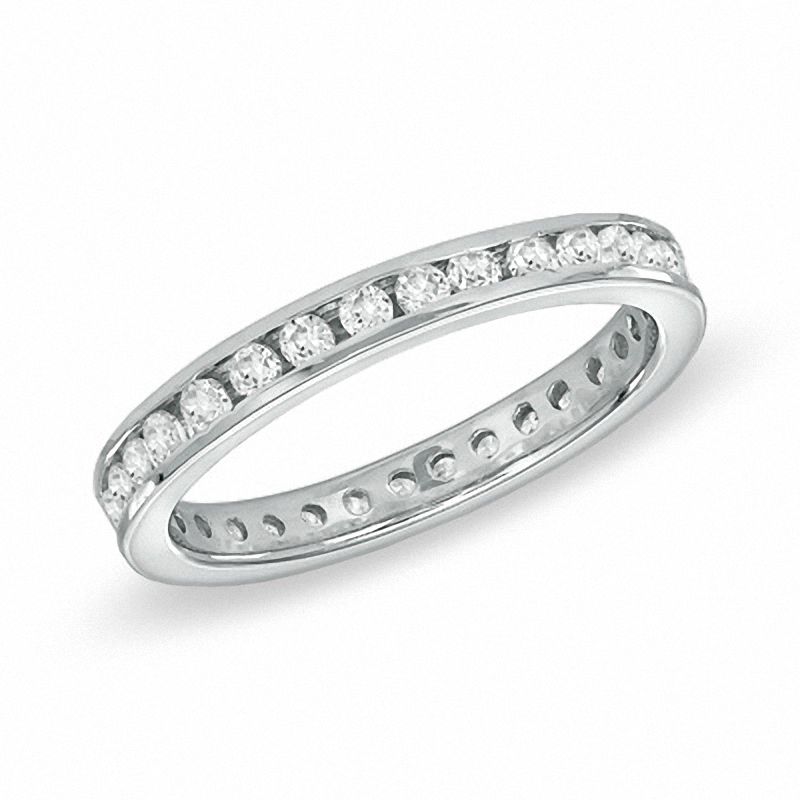 Main Image 1 of Child's Cubic Zirconia Eternity Band in Sterling Silver - Size 2