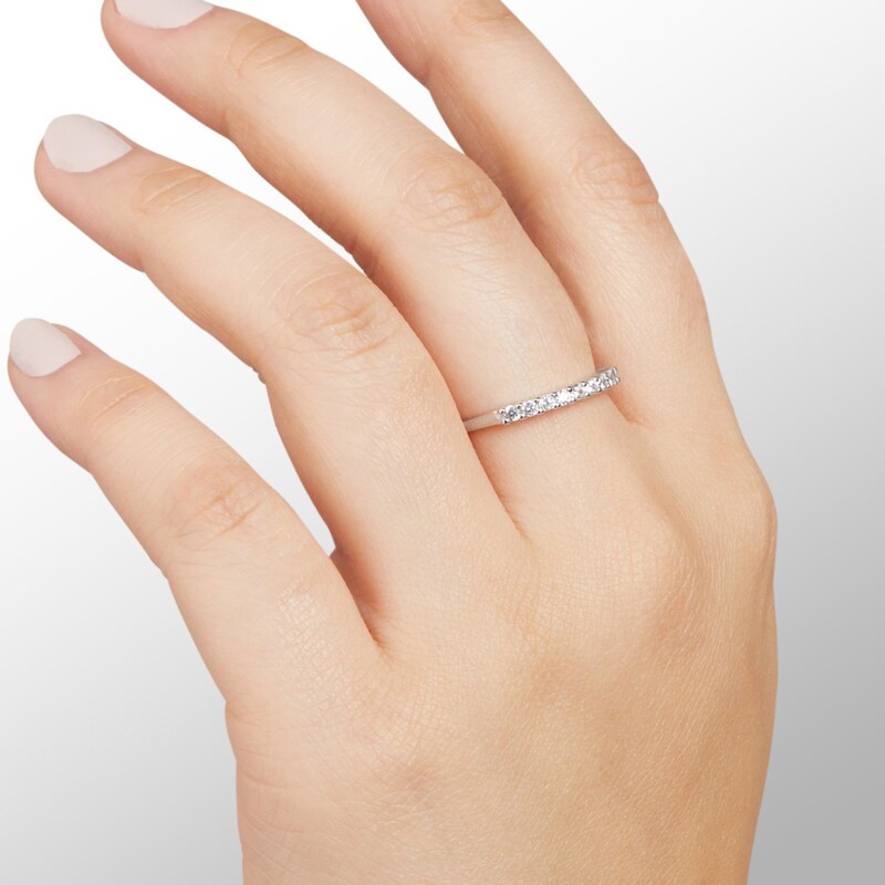 Cubic Zirconia Band in Sterling Silver - Size 9