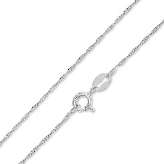 Made in Italy 020 Gauge Singapore Chain Necklace in Sterling Silver - 16"
