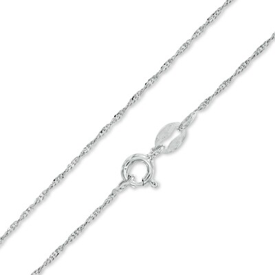 Made in Italy 020 Gauge Singapore Chain Necklace in Sterling Silver - 16"