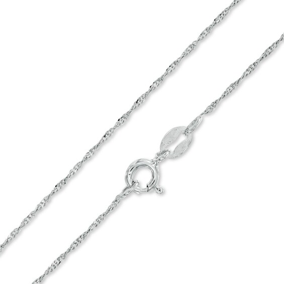 Made in Italy 020 Gauge Singapore Chain Necklace in Sterling Silver - 16"