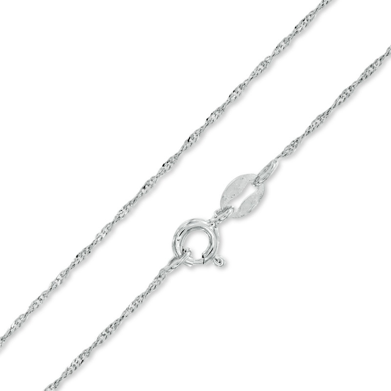 Main Image 1 of Made in Italy 020 Gauge Singapore Chain Necklace in Sterling Silver - 16"