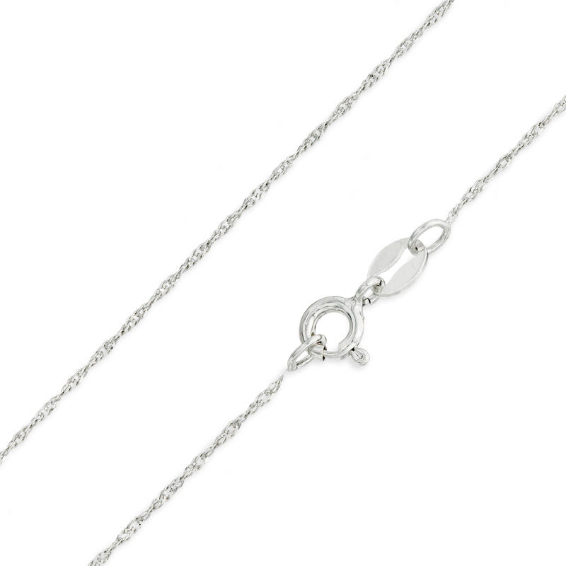 Main Image 1 of 020 Gauge Singapore Chain Necklace in Sterling Silver - 22"