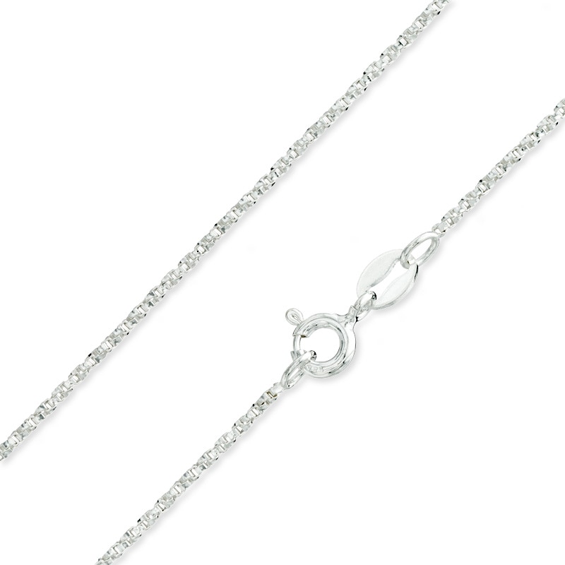 Main Image 1 of 019 Gauge Box Chain Necklace in Sterling Silver - 22&quot;