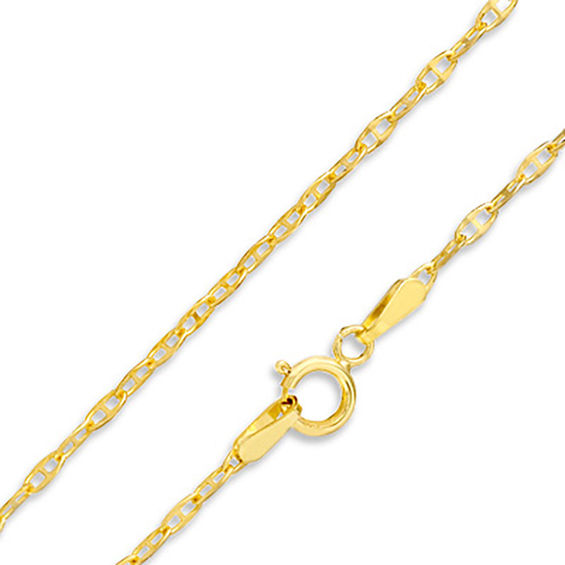 Made in Italy 040 Gauge Mariner Chain Necklace in 10K Gold