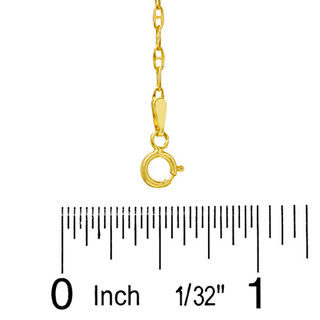 Made in Italy 040 Gauge Mariner Chain Necklace in 10K Gold - 18"