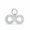 Cubic Zirconia Infinity Charm in Sterling Silver