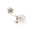 Thumbnail Image 1 of Sun and Moon Mismatch Stud Earrings in Sterling Silver