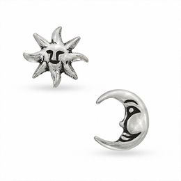 みみ❀　　0118 Sun and Moon Mismatch Stud Earrings in Sterling Silver | Banter