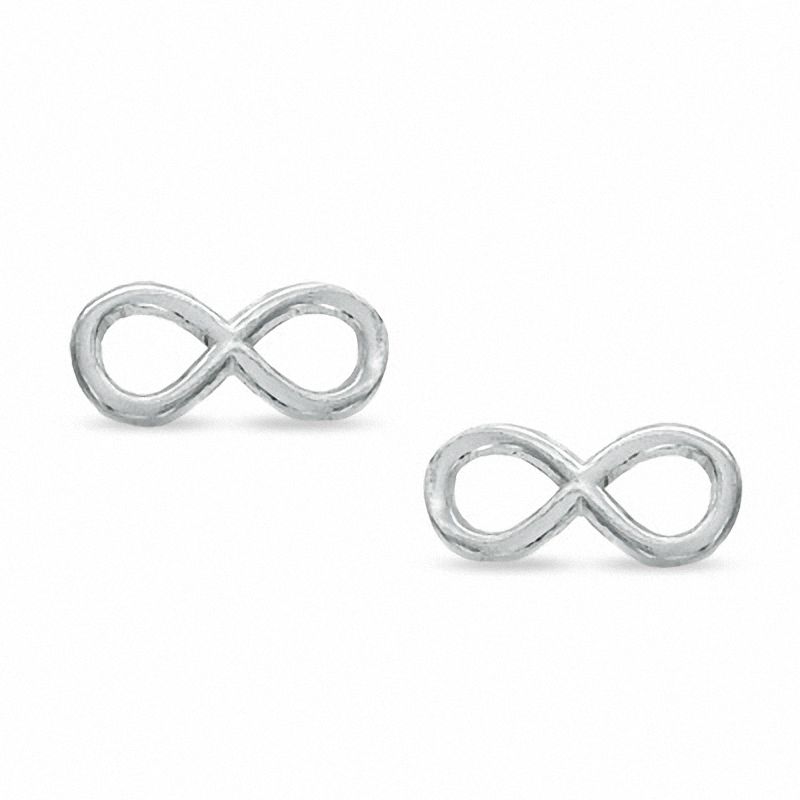 Infinity Stud Earrings in Sterling Silver