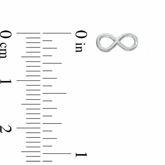 Infinity Stud Earrings in Sterling Silver