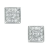 Thumbnail Image 0 of Princess-Cut Cubic Zirconia Square Stud Earrings in Sterling Silver