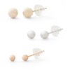 Thumbnail Image 0 of Polished Ball Stud Earrings Set in 10K Tri-Tone Gold