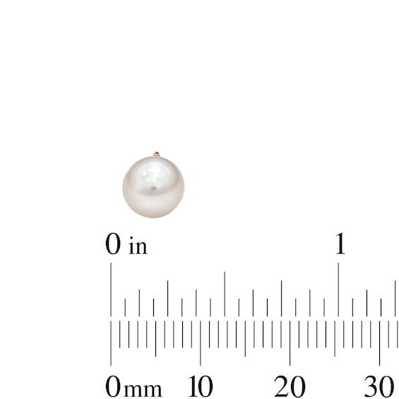 10K Gold Simulated Pink Pearl, CZ, and Polished Ball Stud Set