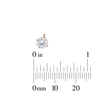 10K Gold Simulated Pink Pearl, CZ, and Polished Ball Stud Set