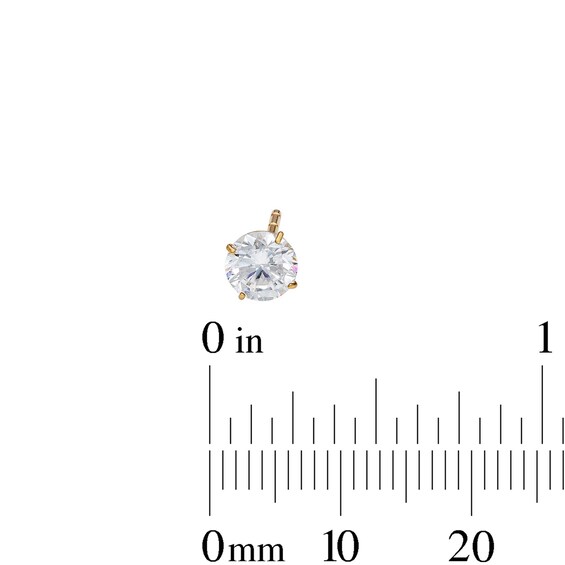 10K Gold Simulated Pink Pearl, CZ, and Polished Ball Stud Set