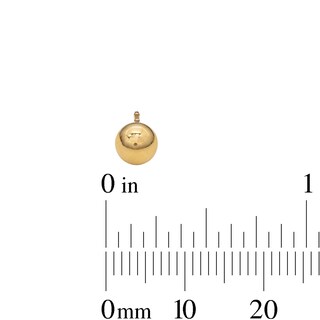 10K Gold Simulated Pink Pearl, CZ, and Polished Ball Stud Set