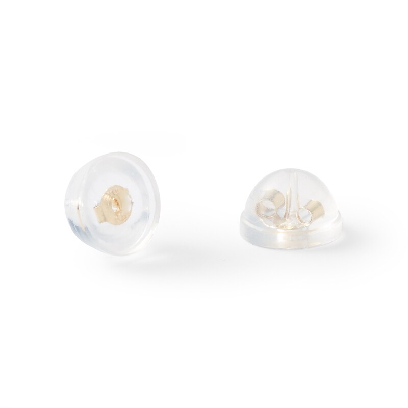 Main Image 2 of 5mm Cubic Zirconia, Polished Ball and Heart Stud Earrings Set in 10K Gold
