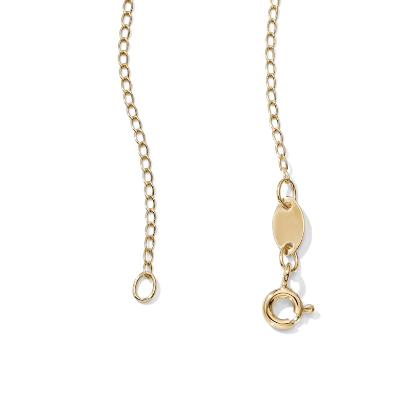 Child's Cubic Zirconia Heart Pendant  in 14K Gold Fill - 15"