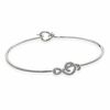 Thumbnail Image 1 of Cubic Zirconia Sideways Music Note Bangle in White Brass - 8"