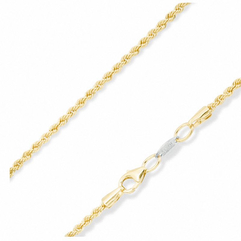 Glitter Rope Link 22 Chain Necklace 1 3 4mm in 10K Gold Yellow Gold