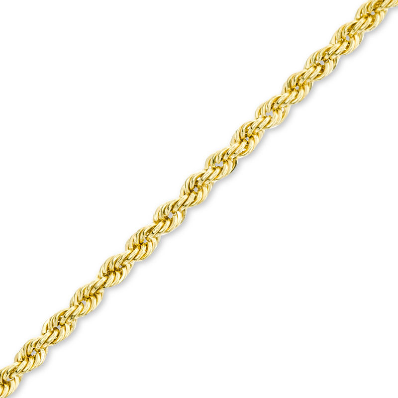 Main Image 1 of 10K Gold Bonded Sterling Silver Rope Chain Anklet - 9"