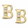 Thumbnail Image 0 of Cubic Zirconia Initial "B" Stud Earrings Set in 10K Gold