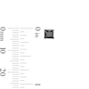 Thumbnail Image 3 of Solid Sterling Silver 4mm Princess-Cut Black CZ Solitaire Studs