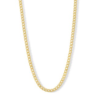 10K Hollow Gold Bonded Curb Chain - 24"