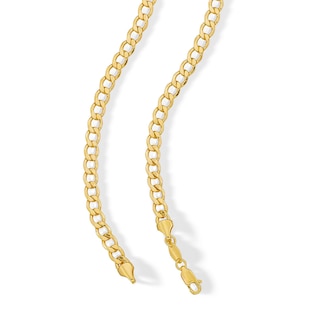 10K Hollow Gold Bonded Curb Chain - 24"