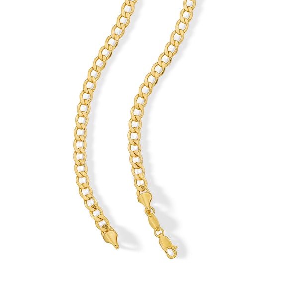 10K Hollow Gold Bonded Curb Chain - 24"