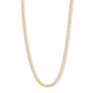 10K Hollow Gold Bonded Curb Chain - 22"