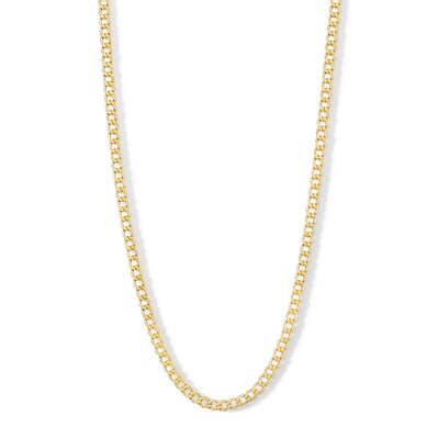 10K Hollow Gold Bonded Curb Chain - 22"