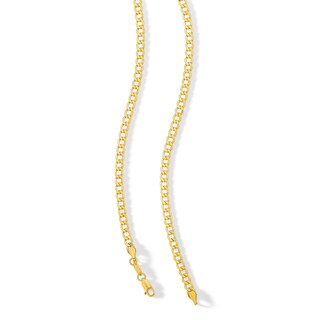 10K Hollow Gold Bonded Curb Chain - 22"