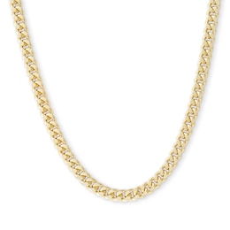 140 Gauge Curb Chain Necklace in 10K Hollow Gold - 24&quot;