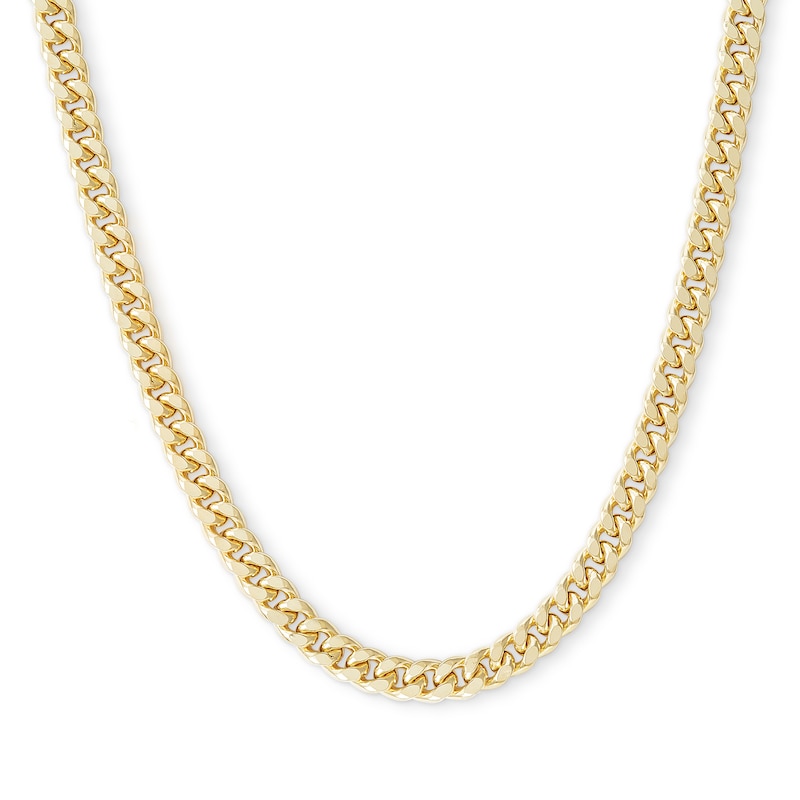 140 Gauge Curb Chain Necklace in 10K Hollow Gold - 24"