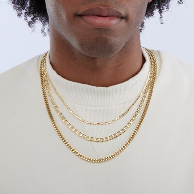 10K Hollow Gold Curb Chain