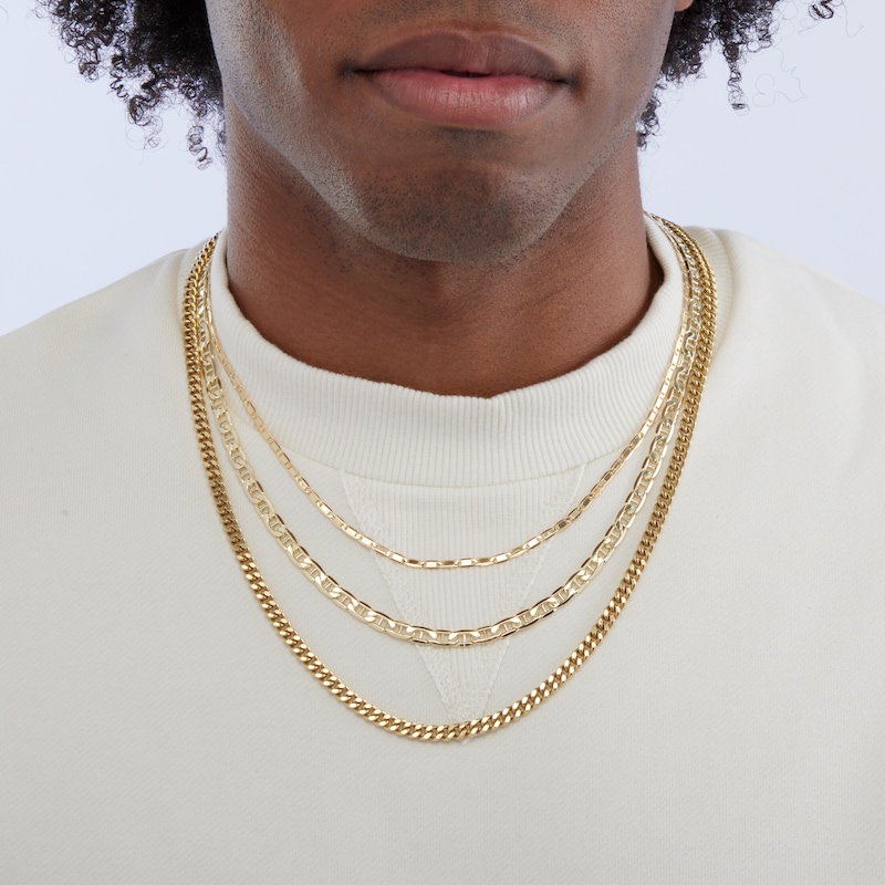 10K Hollow Gold Curb Chain - 24"