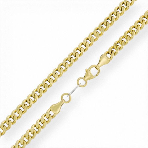 10K Gold Bonded Sterling Silver 120 Gauge Curb Chain Necklace - 22"