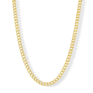 10K Hollow Gold Bonded Curb Chain - 22"