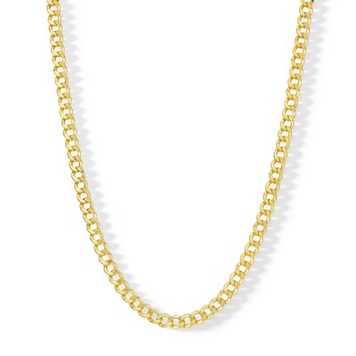 10K Hollow Gold Bonded Curb Chain - 22"
