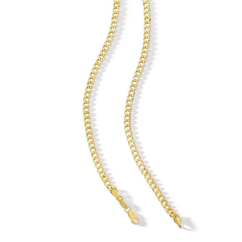 10K Hollow Gold Bonded Curb Chain - 22"