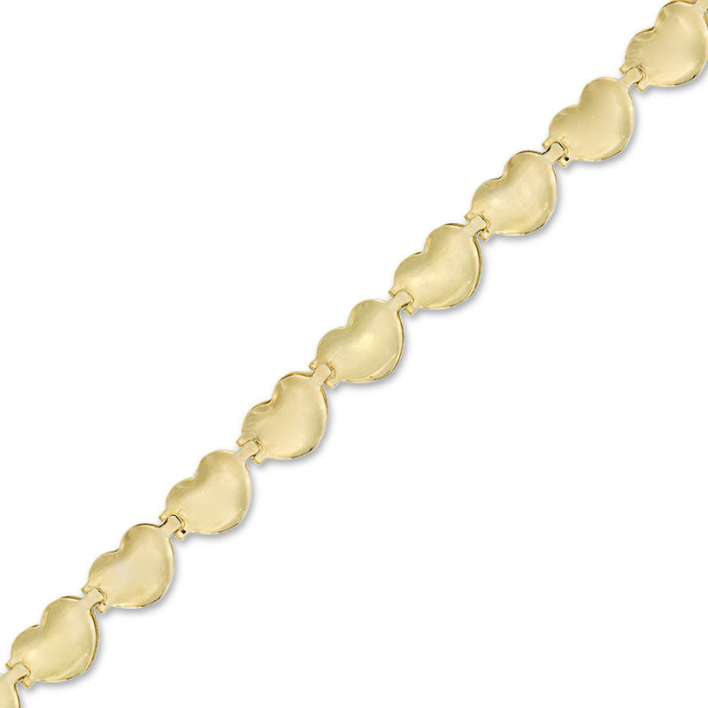 Main Image 1 of Heart Bracelet in 10K Gold Bonded Sterling Silver - 7.5"