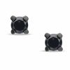 Thumbnail Image 1 of 1/4 CT. T.W. Black Diamond Solitaire Stud Earrings in Sterling Silver