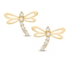Thumbnail Image 1 of Cubic Zirconia Dragonfly Stud Earrings in 10K Gold