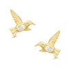 Thumbnail Image 1 of Cubic Zirconia Hummingbird Stud Earrings in 10K Gold