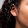 Cubic Zirconia Round Stud Earrings in 10K Gold