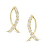 Thumbnail Image 0 of Cubic Zirconia Ichthys Drop Earrings in 10K Gold