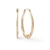 Thumbnail Image 1 of Oval Twist Hoop Earrings in 10K Gold